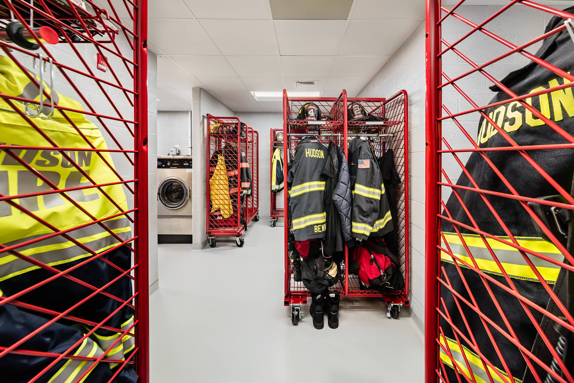 Hudson Fire Station equipment storage area
