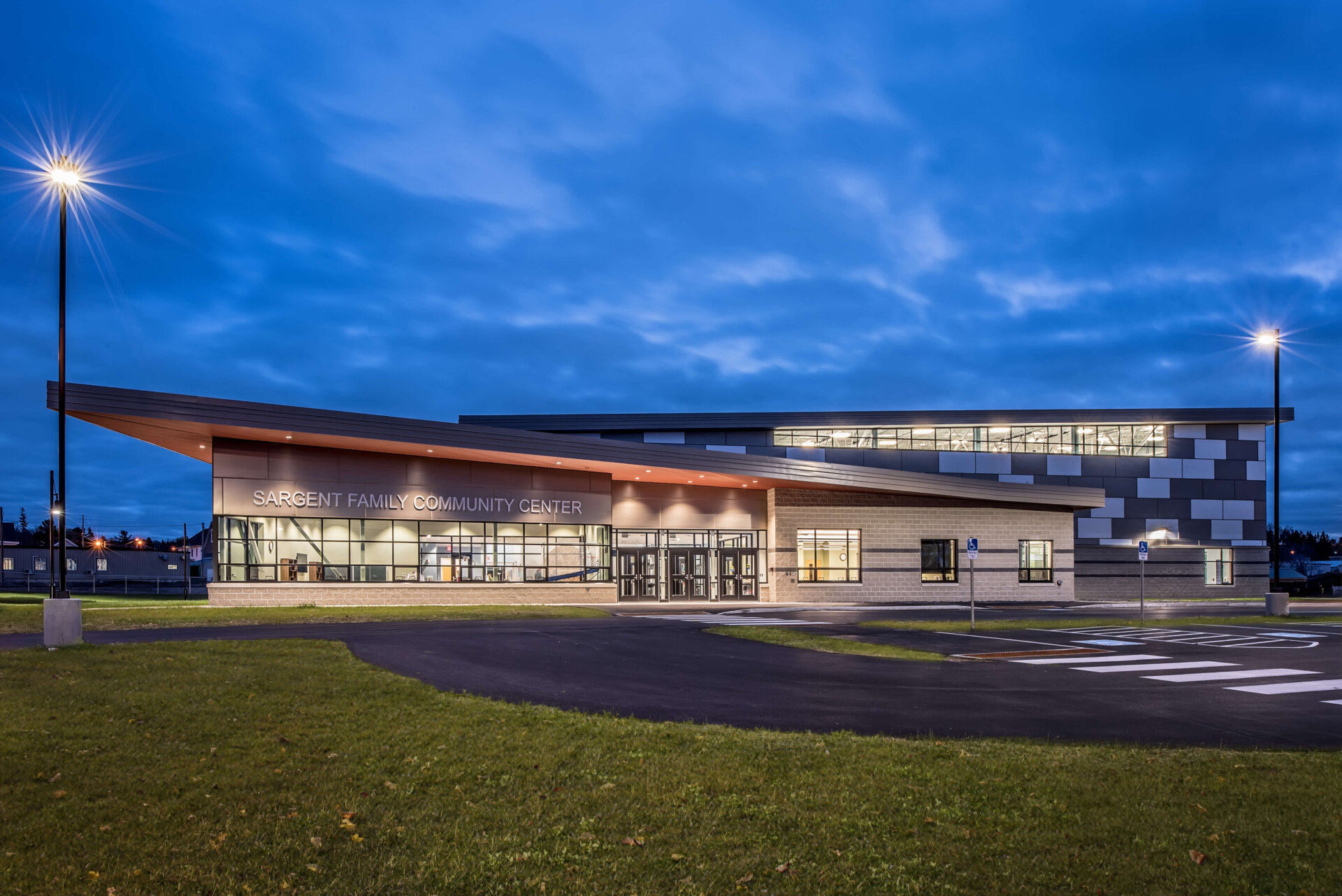 Sargent Family Community Center front entrance